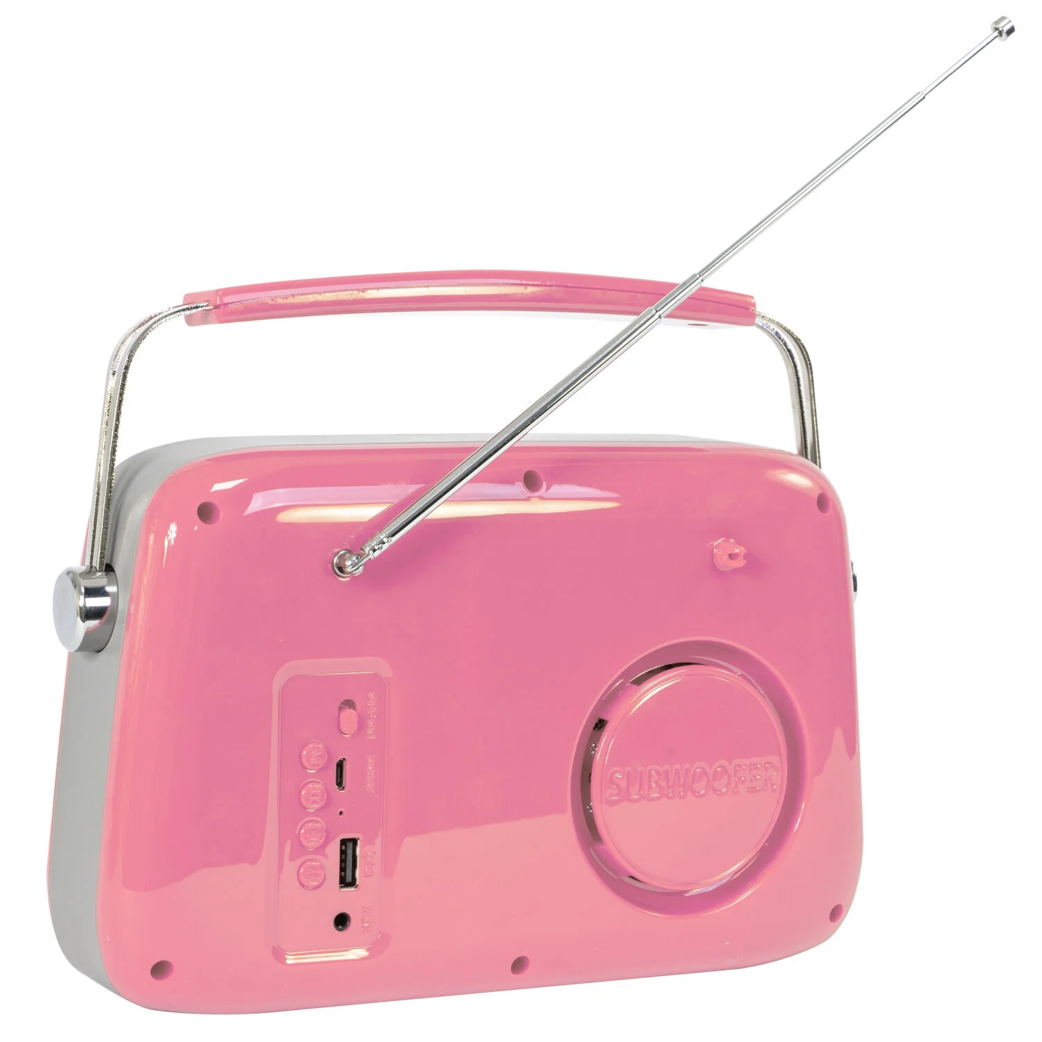Madison Retro Radio with Bluetooth and FM (Pink) - Image 2