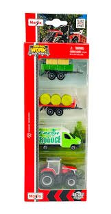 Maisto Mini Working Machines - Farm Set Massey Ferguson