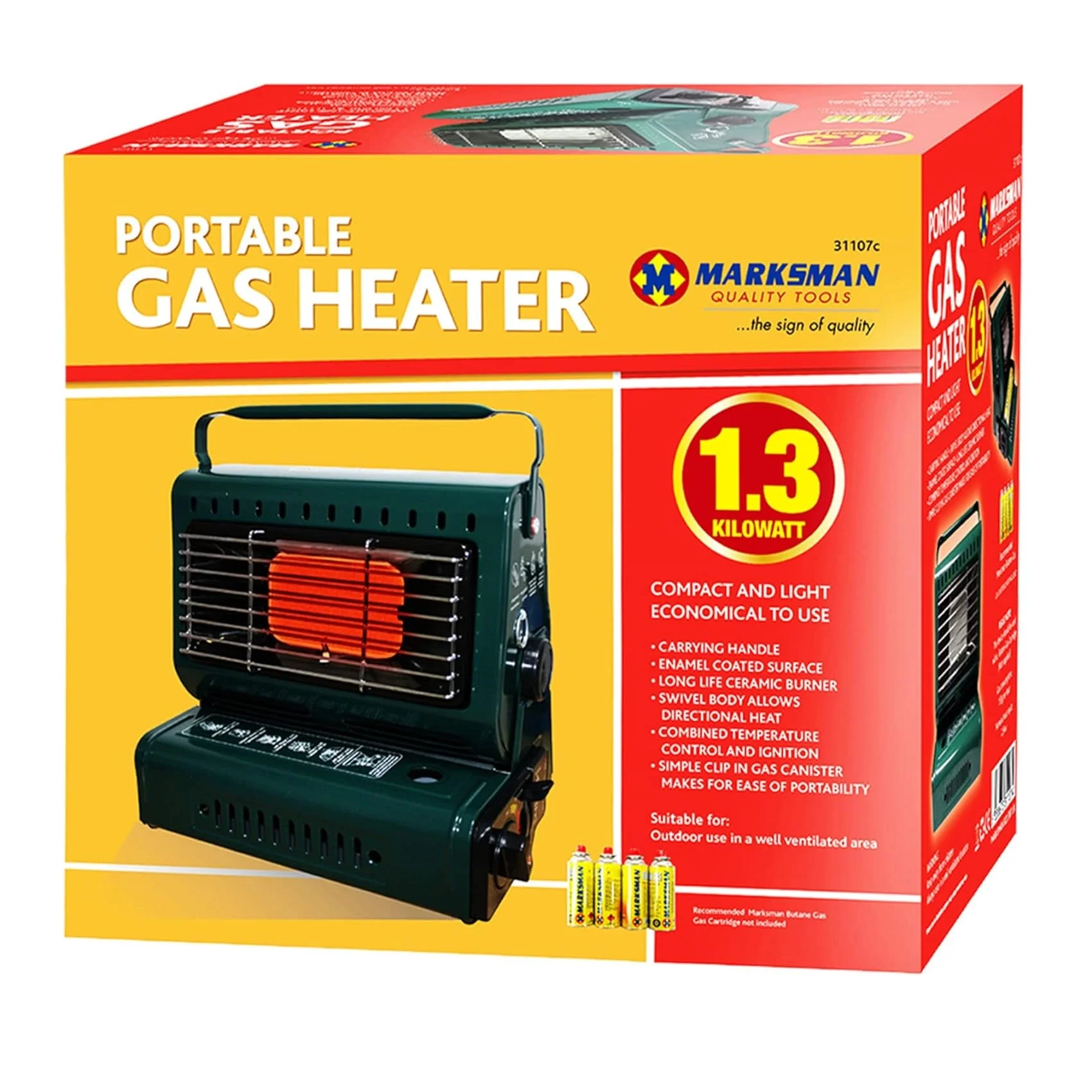 Marksman Portable Gas Heater 1.3kW