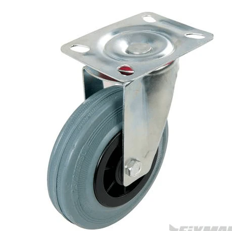 Md 125Mm-100Kg Swivel Rubber Castor Sl563351