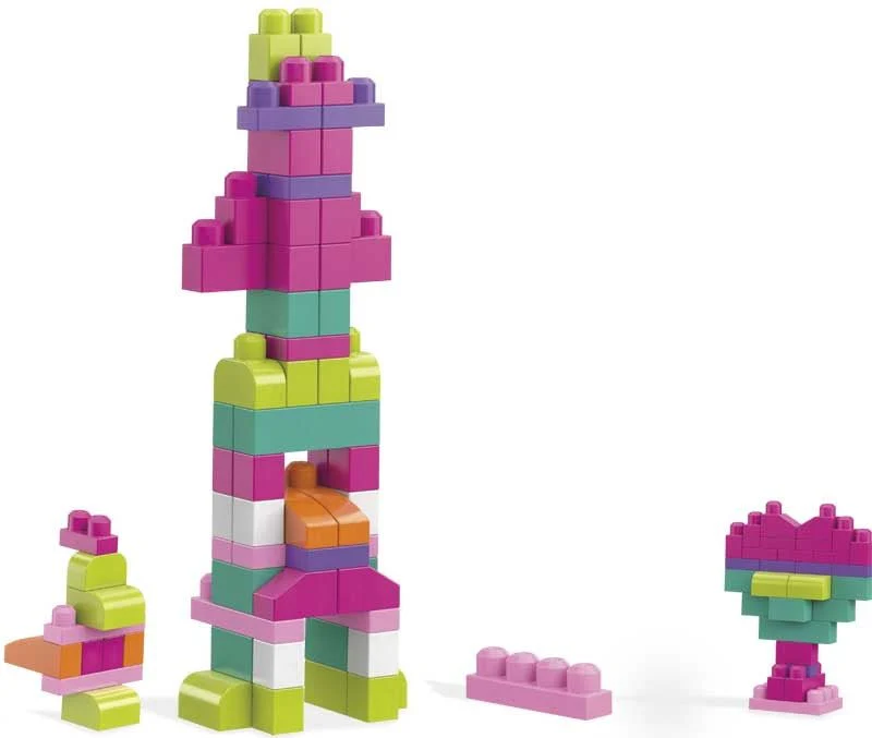 Mega Bloks Building Bag 60pc Pink - Image 2