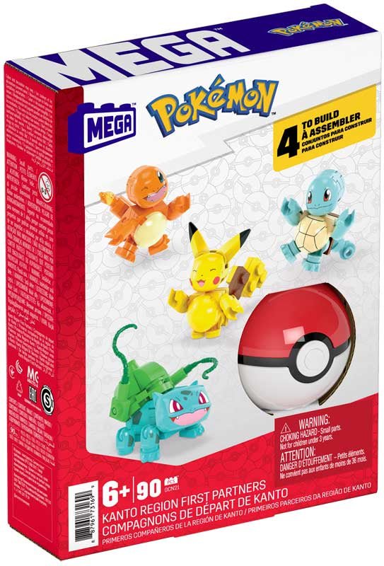 Mega Construx Pokeball 5 Pack - Kanto Partners (4 Core Figs + Ball)