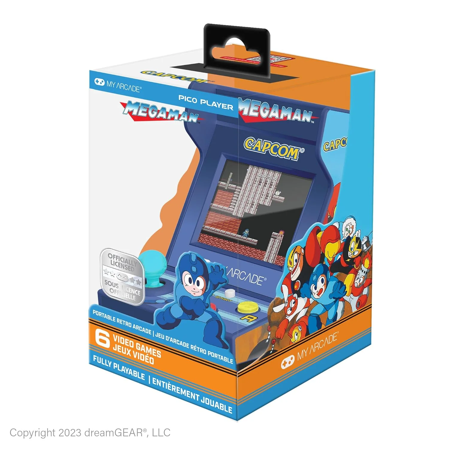 Mega Man Pico Player 3.7" Portable Retro Arcade (6 Games in 1)