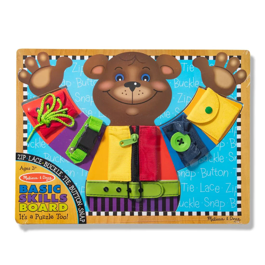 Melissa & Doug Wooden Basic Skills Puzzle Board