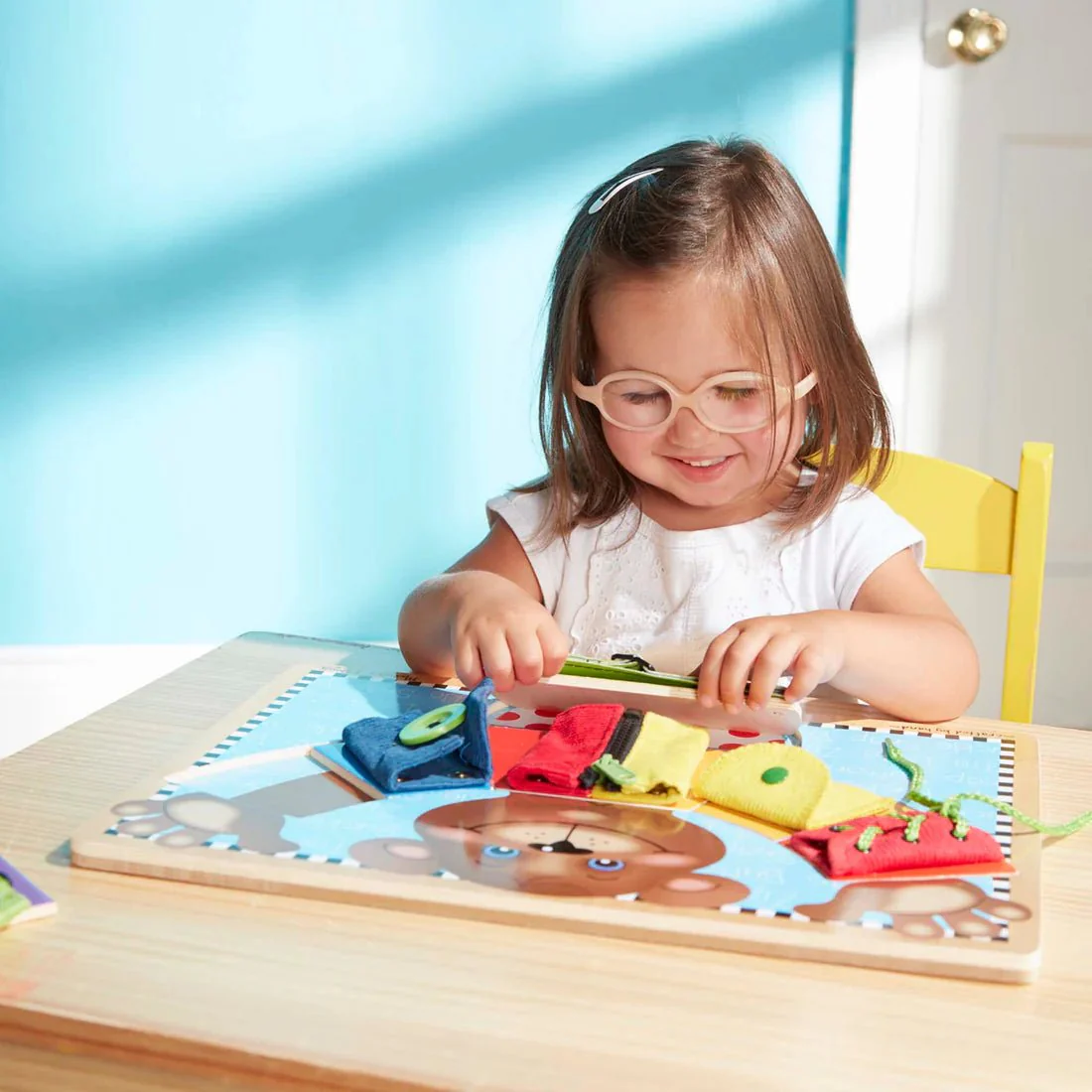Melissa & Doug Wooden Basic Skills Puzzle Board - Image 3