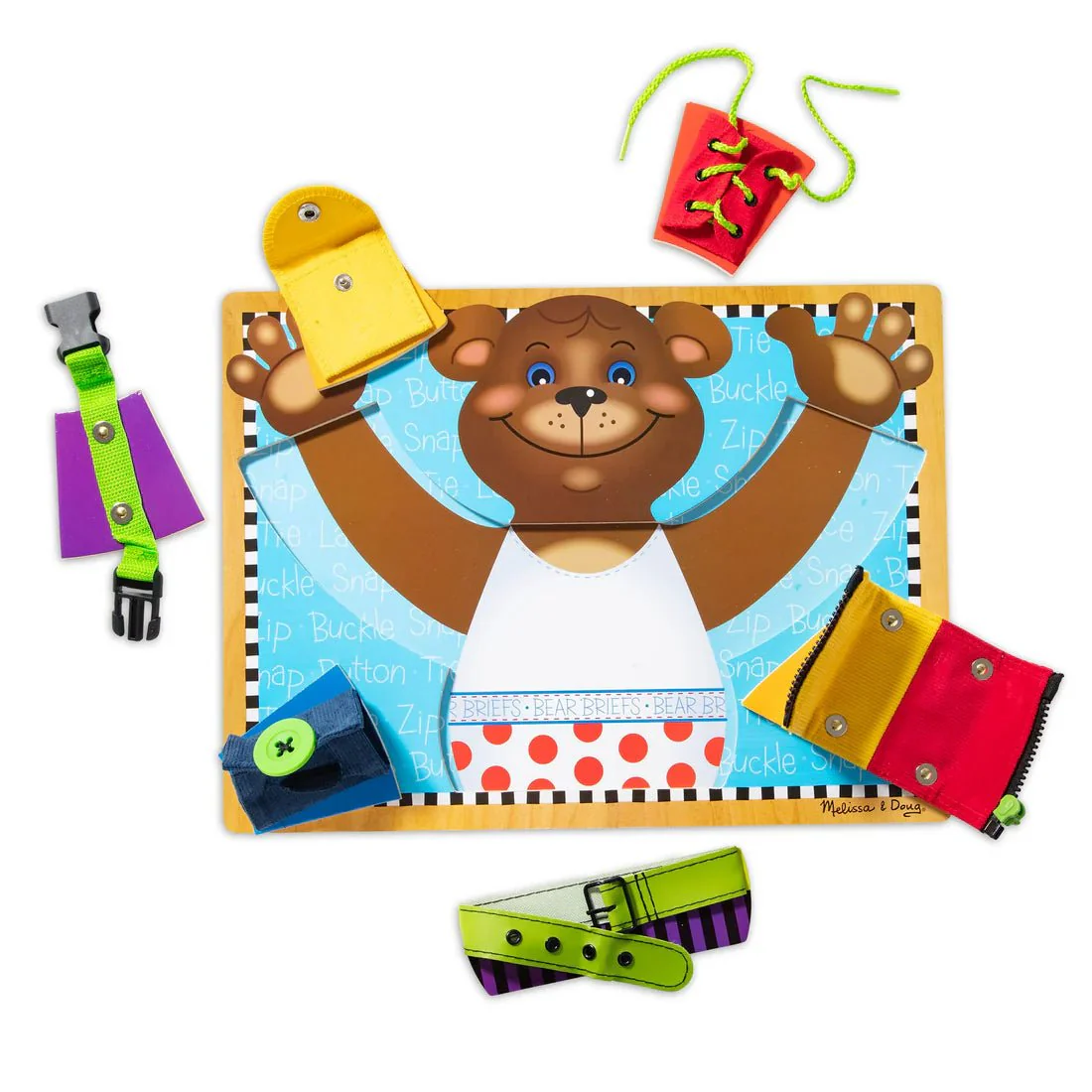 Melissa & Doug Wooden Basic Skills Puzzle Board - Image 4