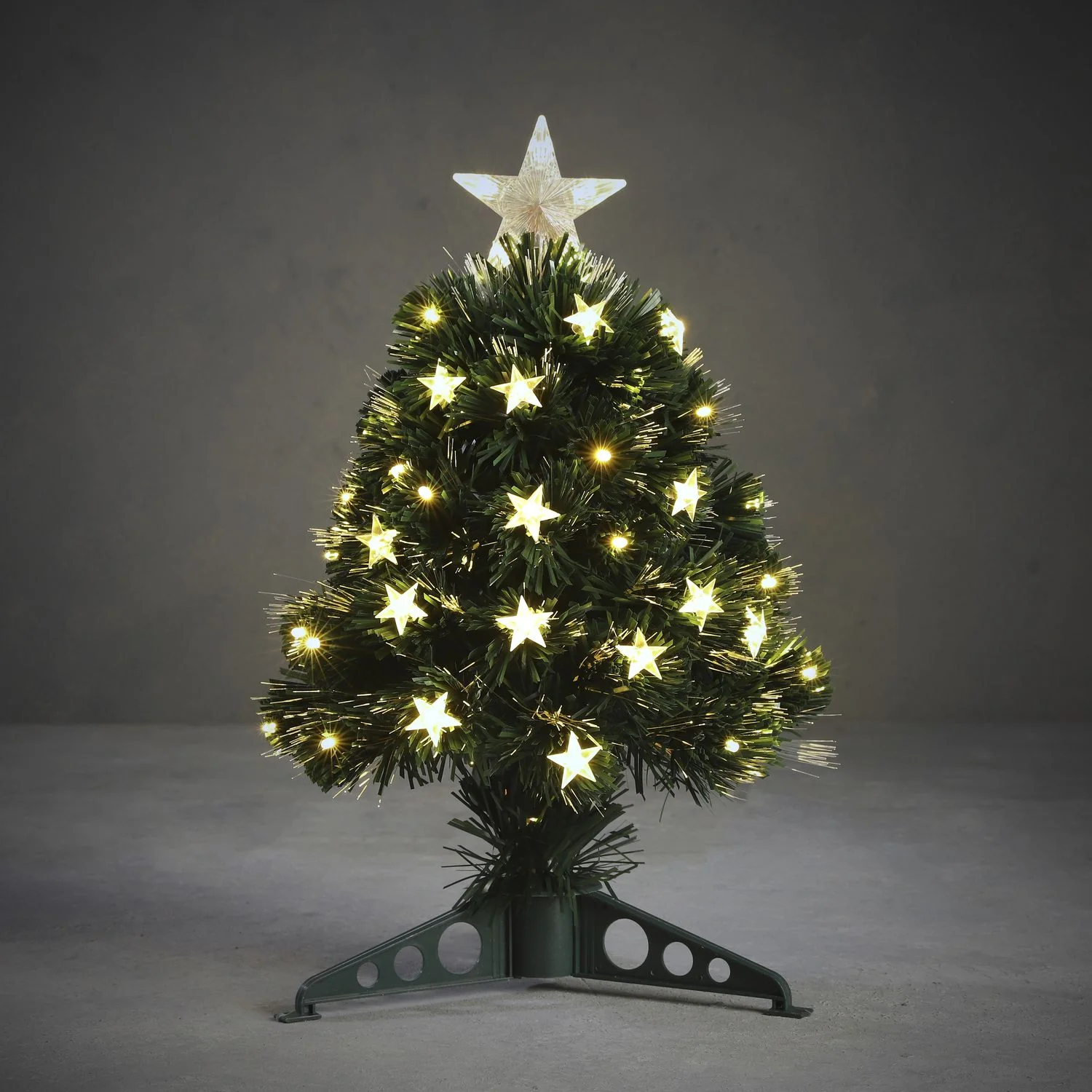 Mercury Fibre Optic Mini Christmas Tree 45 LED Warm White 45cm