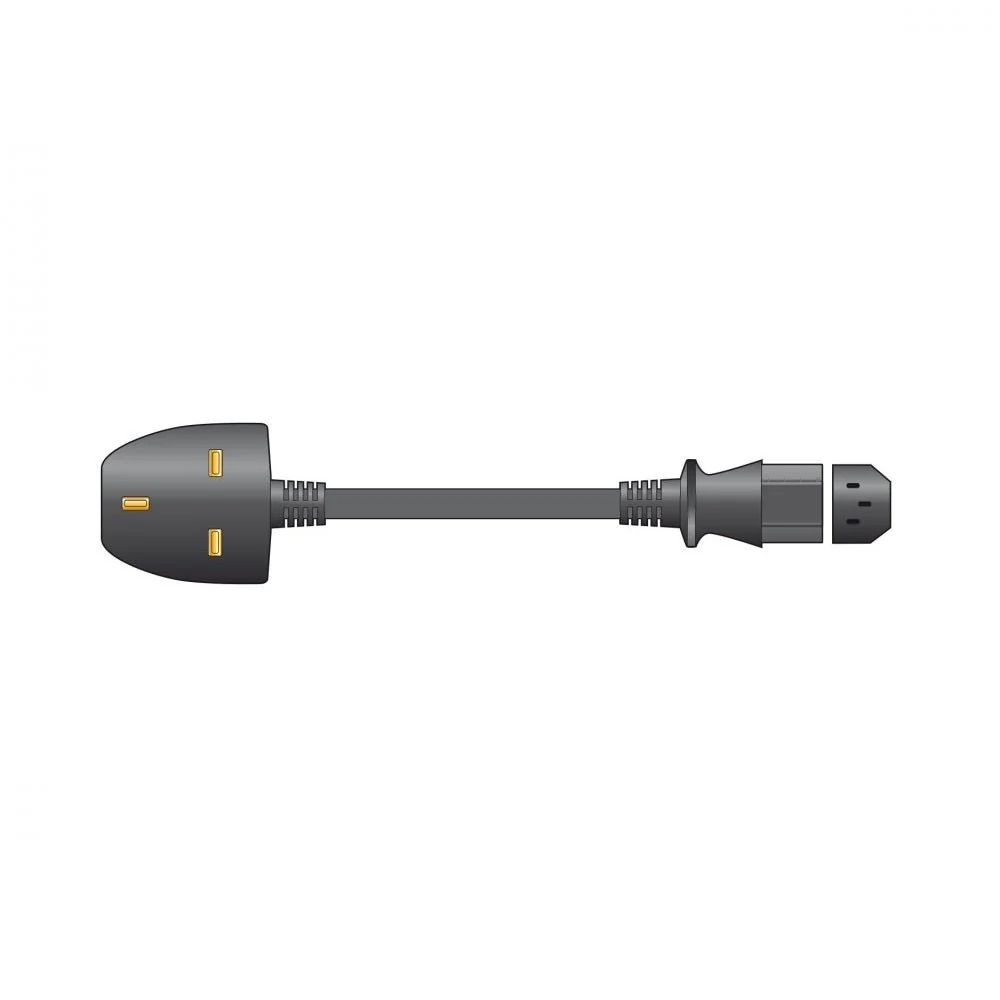 Mercury UK Plug to IEC Power Lead Black 2.0m