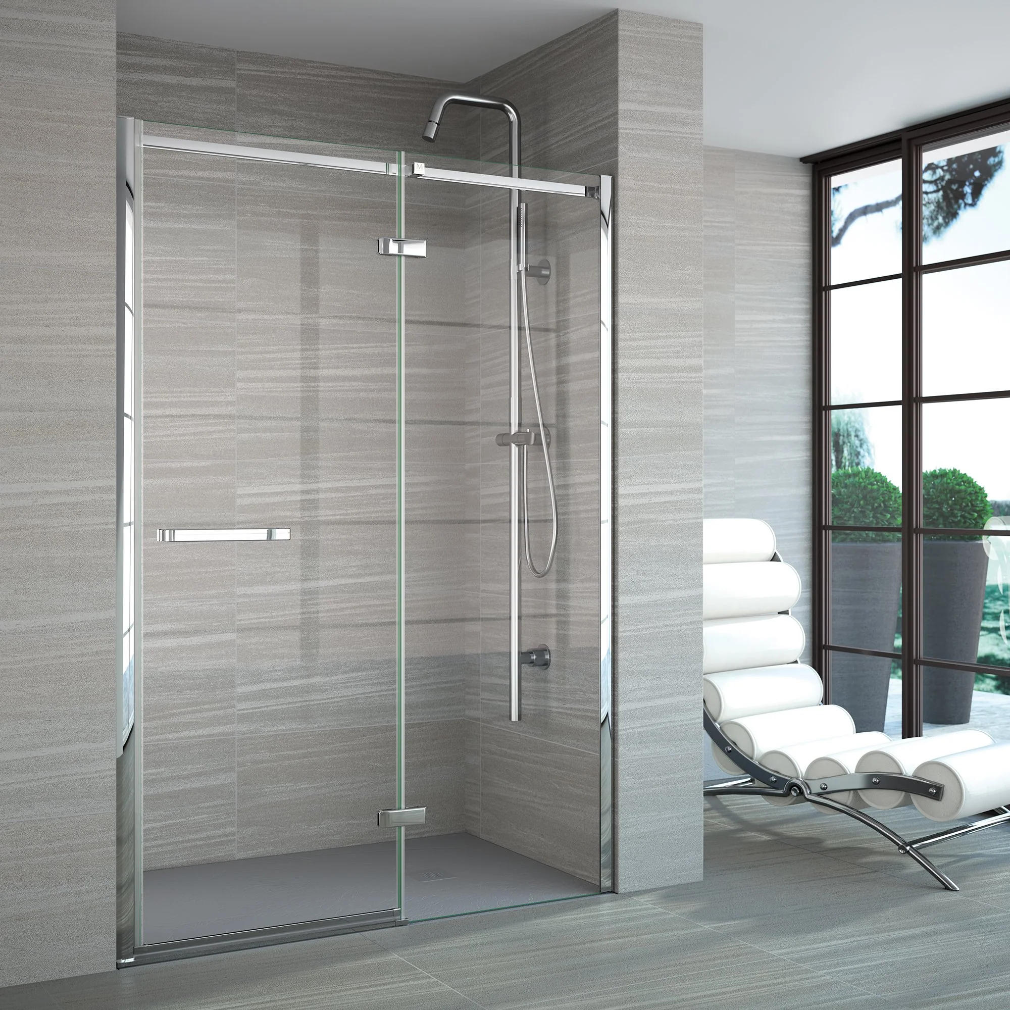Merlyn  8 Series Frameless Hinge & Inline  1700mm
