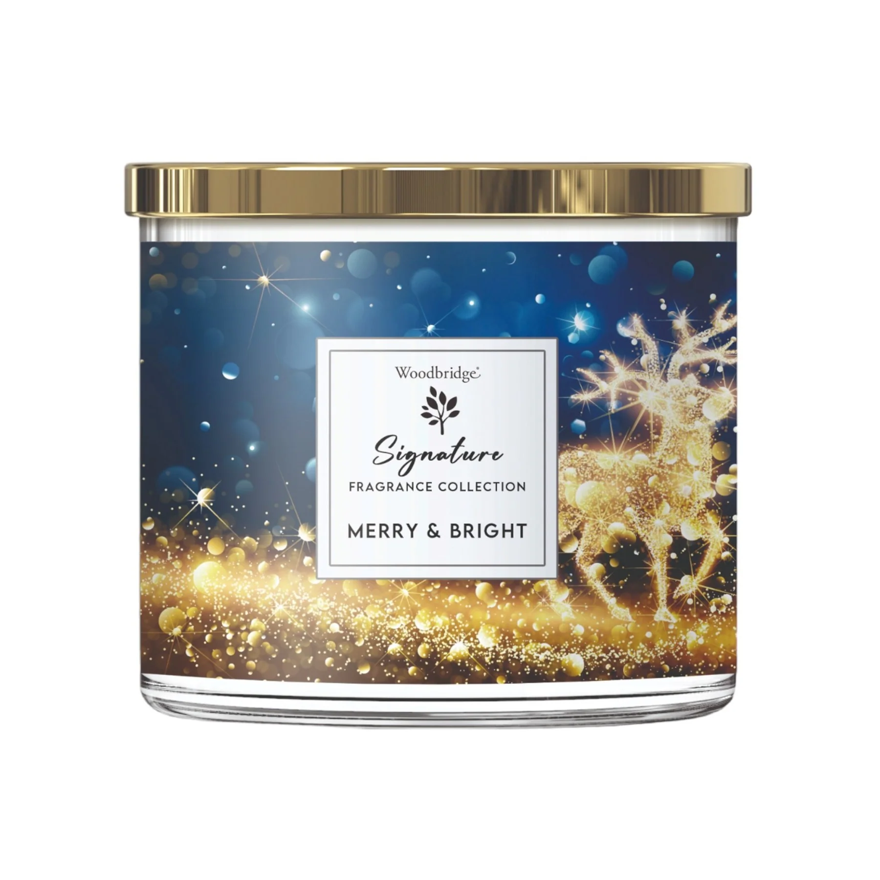 Merry & Bright Wax Tumbler Candle Jar by Woodbridge 410g