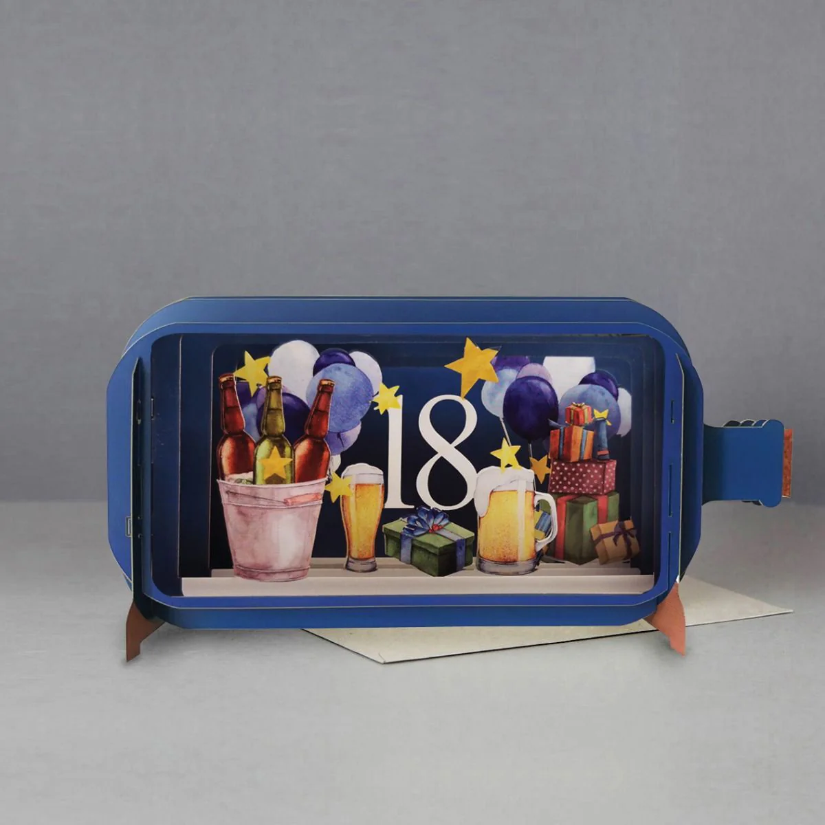Message in a Bottle 3D Card 18th Birthday MIB096