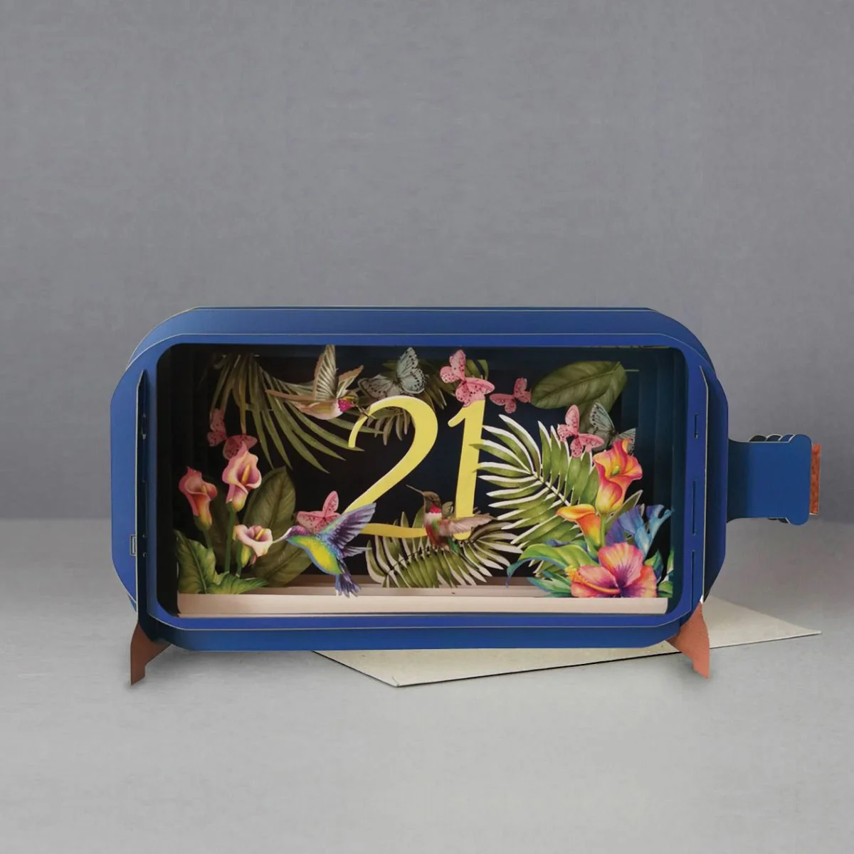 Message in a Bottle 3D Card 21st Birthday MIB097