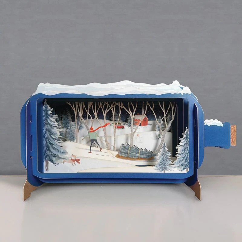 Message in a Bottle 3D Card Man with Tree XMIB072