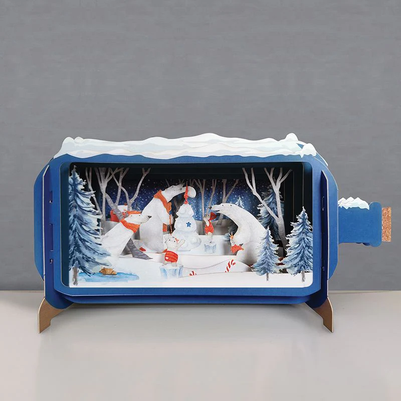 Message in a Bottle 3D Card Polar Bear XMIB080