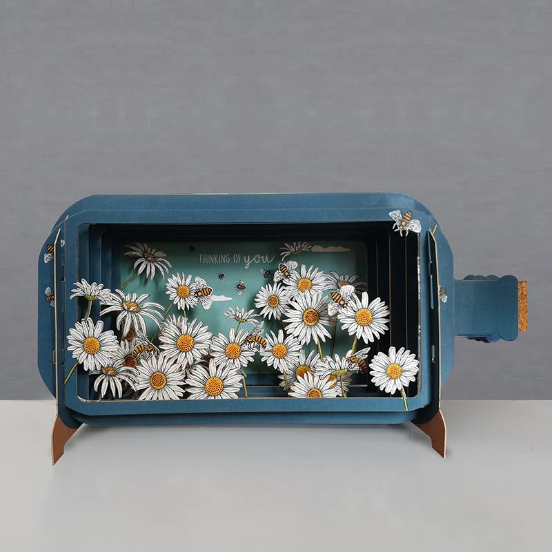 Message in a Bottle 3D Card Thinking of You MIB206