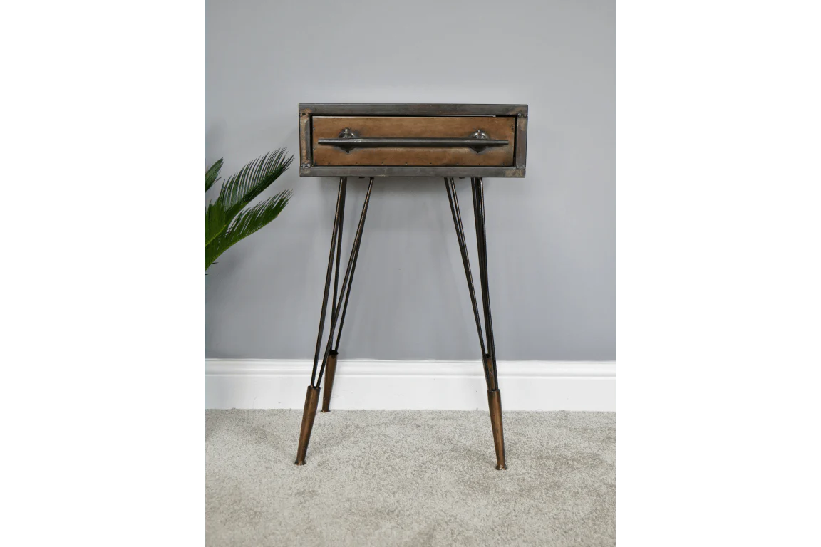 Metal Bedside Cabinet 1 Drawer - Image 6