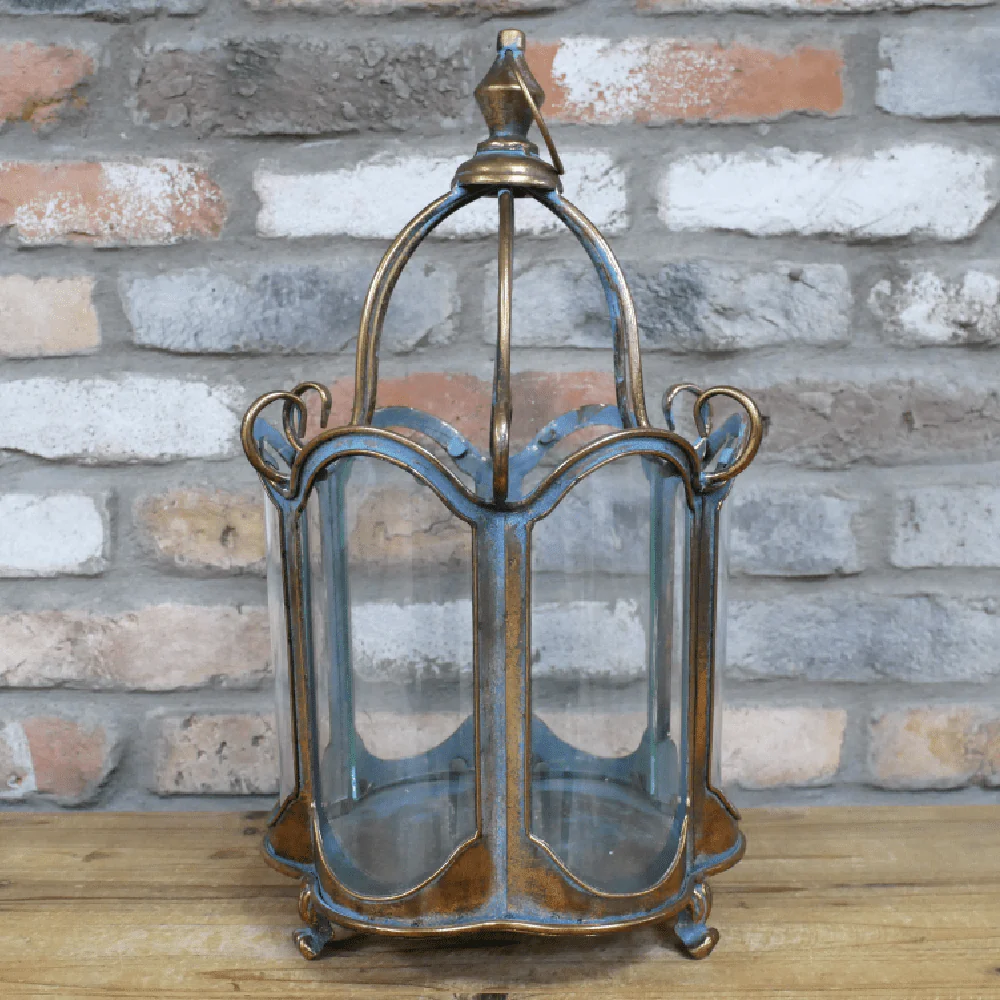 Metal & Glass Decorative Lantern 47cm