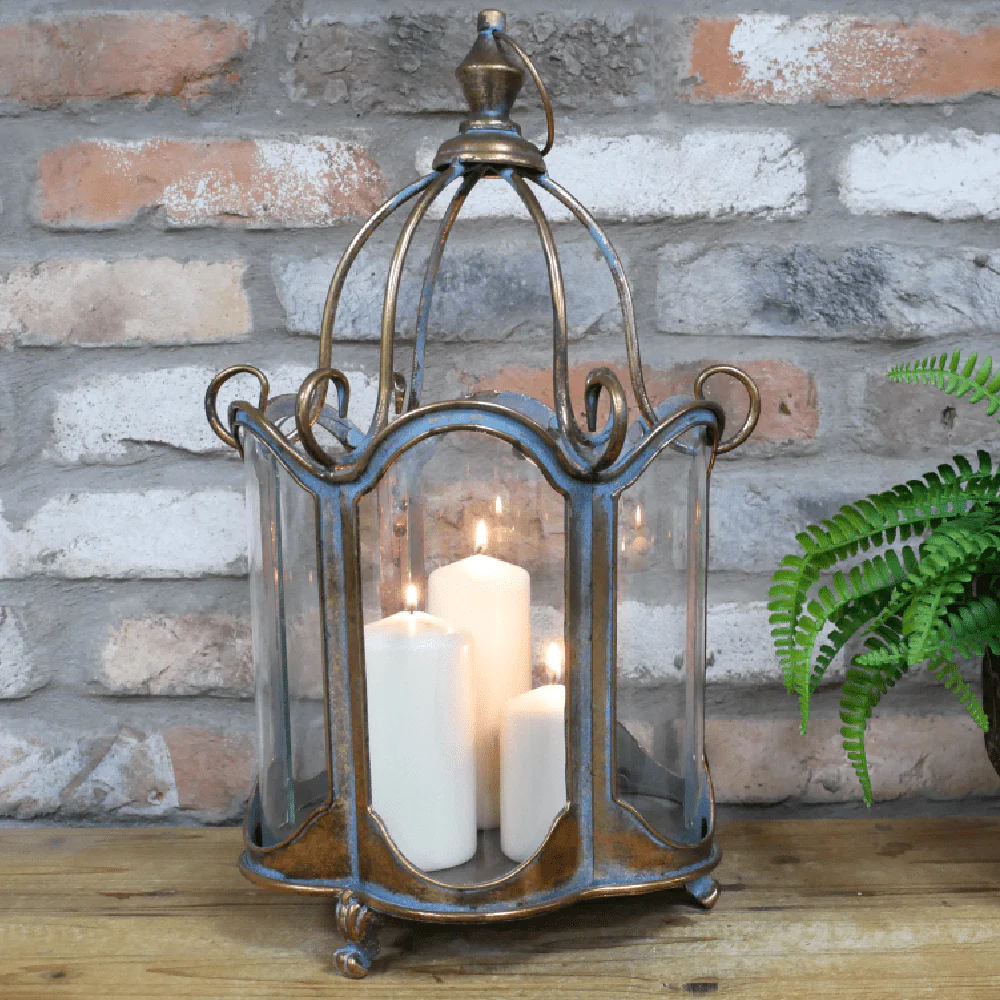 Metal & Glass Decorative Lantern 47cm - Image 2
