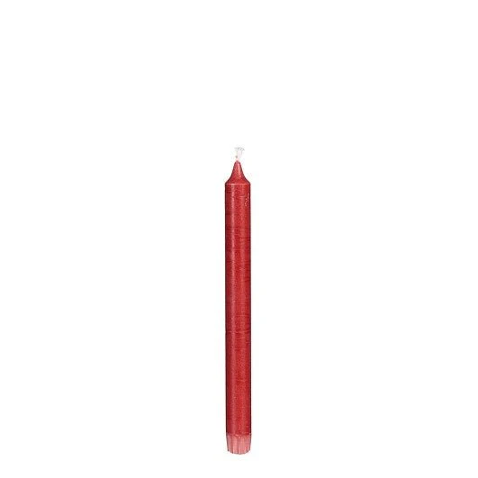Mica Decorations Dinner Candle Stearin Dark Red 25 x 2.2cm