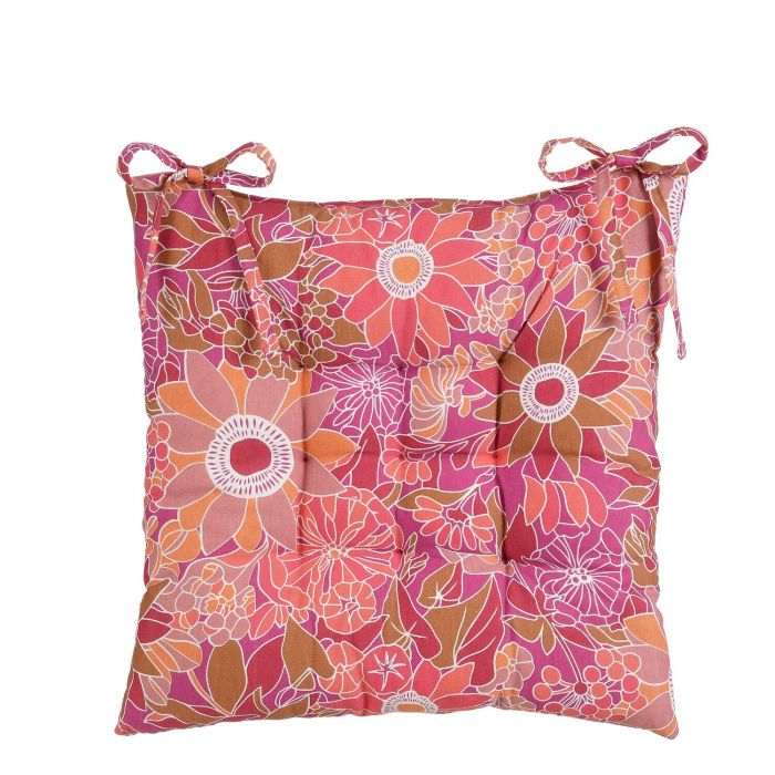 Mica Decorations Fleur Outdoor Chair Cushion Pink 46 x 46cm