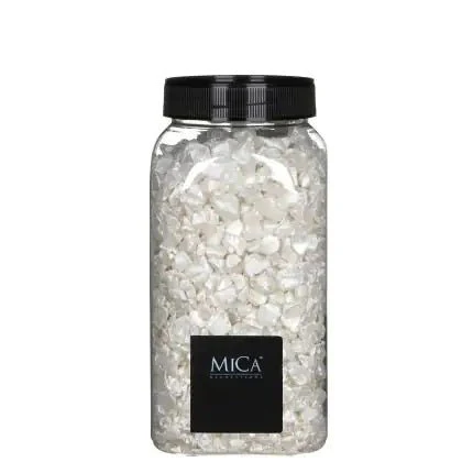 Mica Decorations Glass Decorative Stones - 650 ml - Cream - Image 2