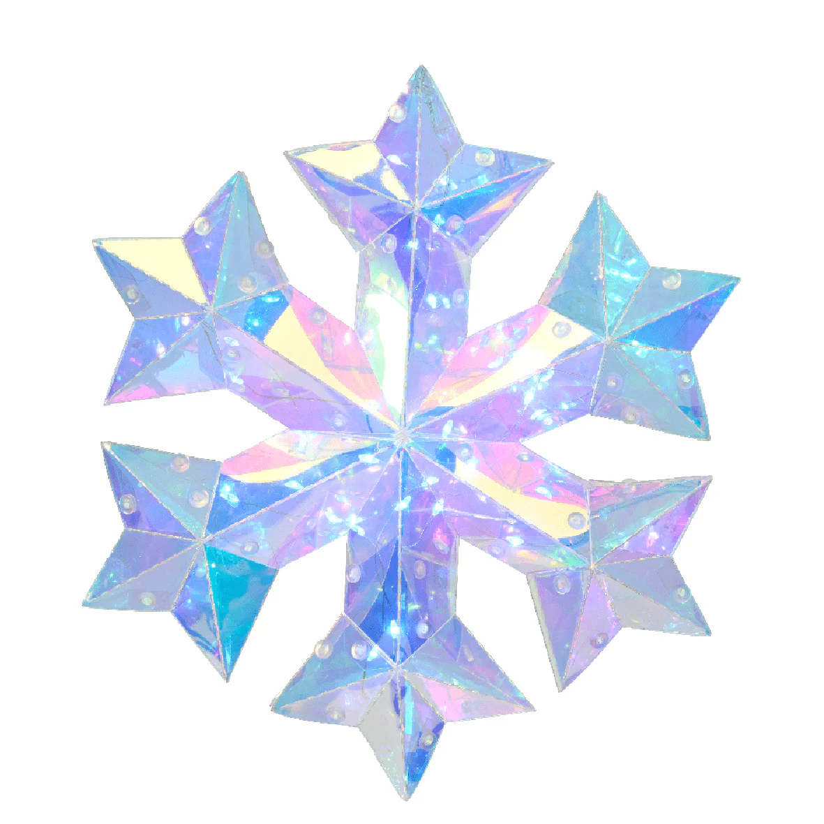 Micro LED Snowflake PET Steady Battery Operated Cool White - Image 2