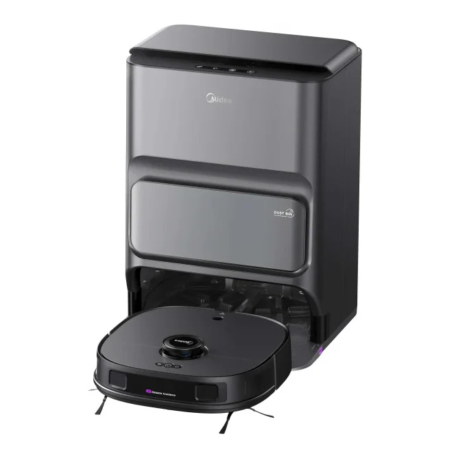 Midea V12 Robot Vacuum Cleaner and Mop Auto-Clean Station Black