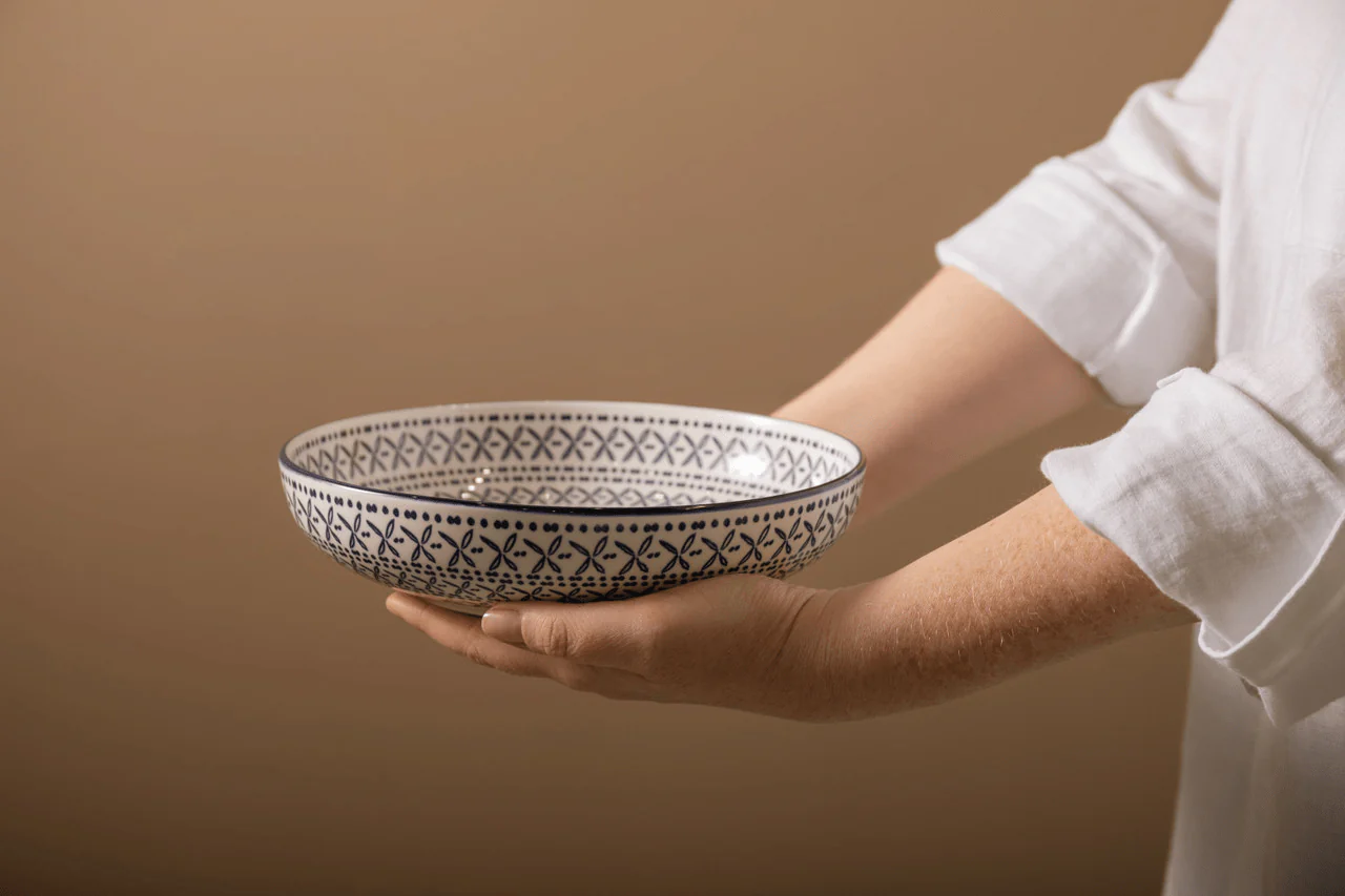 Mikasa Blue Mediterranean Stoneware Bowl, 21 cm - Image 3