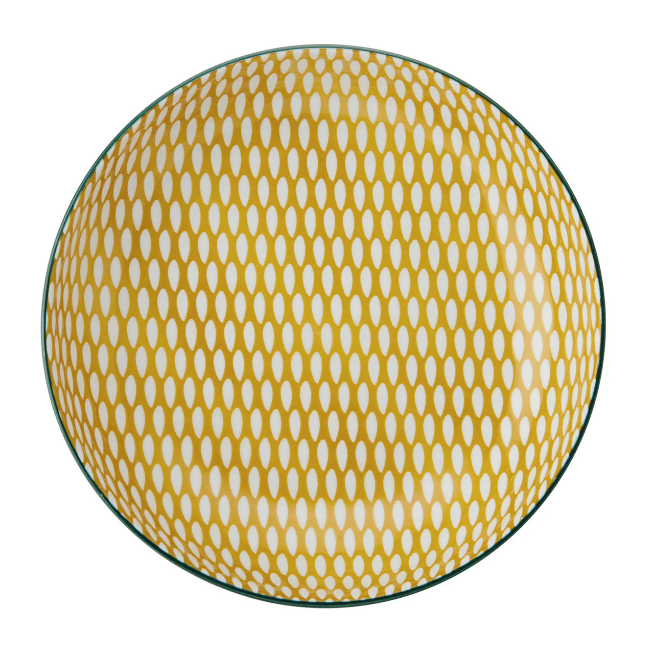 Mikasa Green Leafy Pattern Stoneware Bowl, 21cm - Image 2