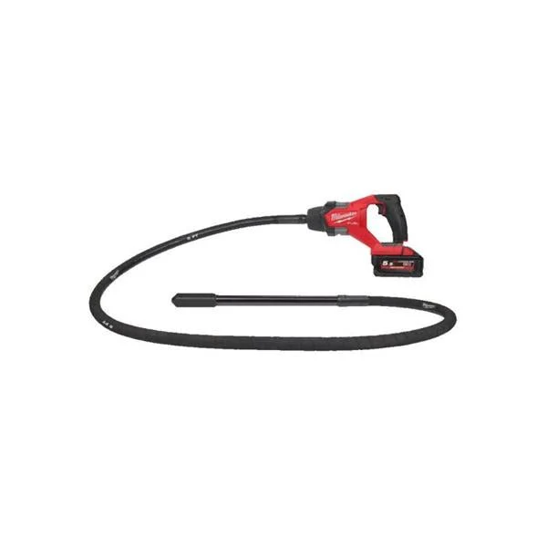 Milwaukee M18 FUEL Needle Concrete Vibrator 2.4m Whip, 1x5.5Ah batteries | 18FCVN24-551