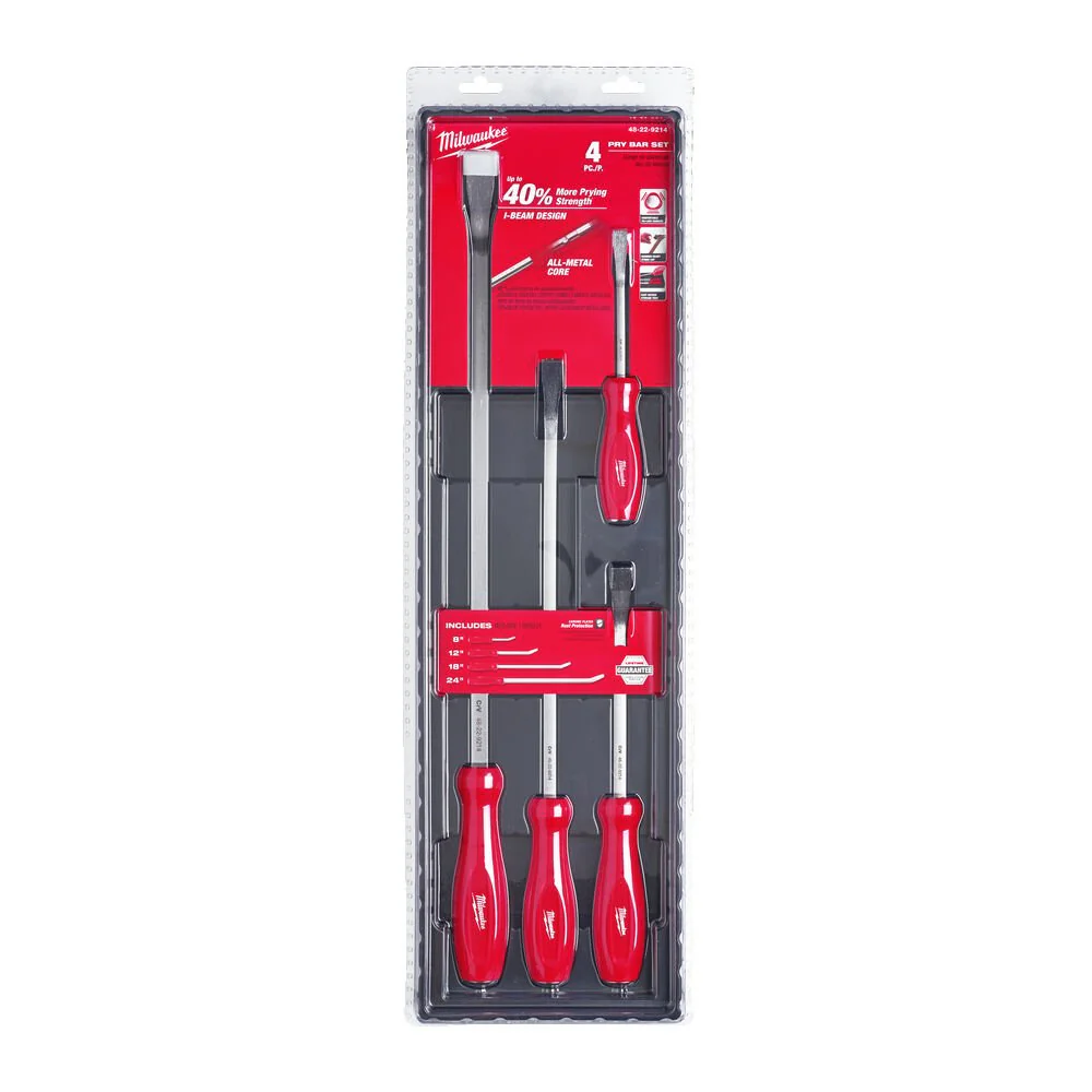 Milwaukee Pry Bar Set 4pc 48-22-9214 - Image 2