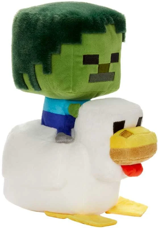 Minecraft 8 Inch Deluxe Plush Chicken Jockey - Image 2