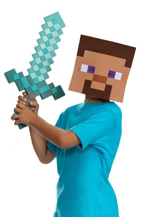 Minecraft Diamond Sword and Steve Mask - Image 2