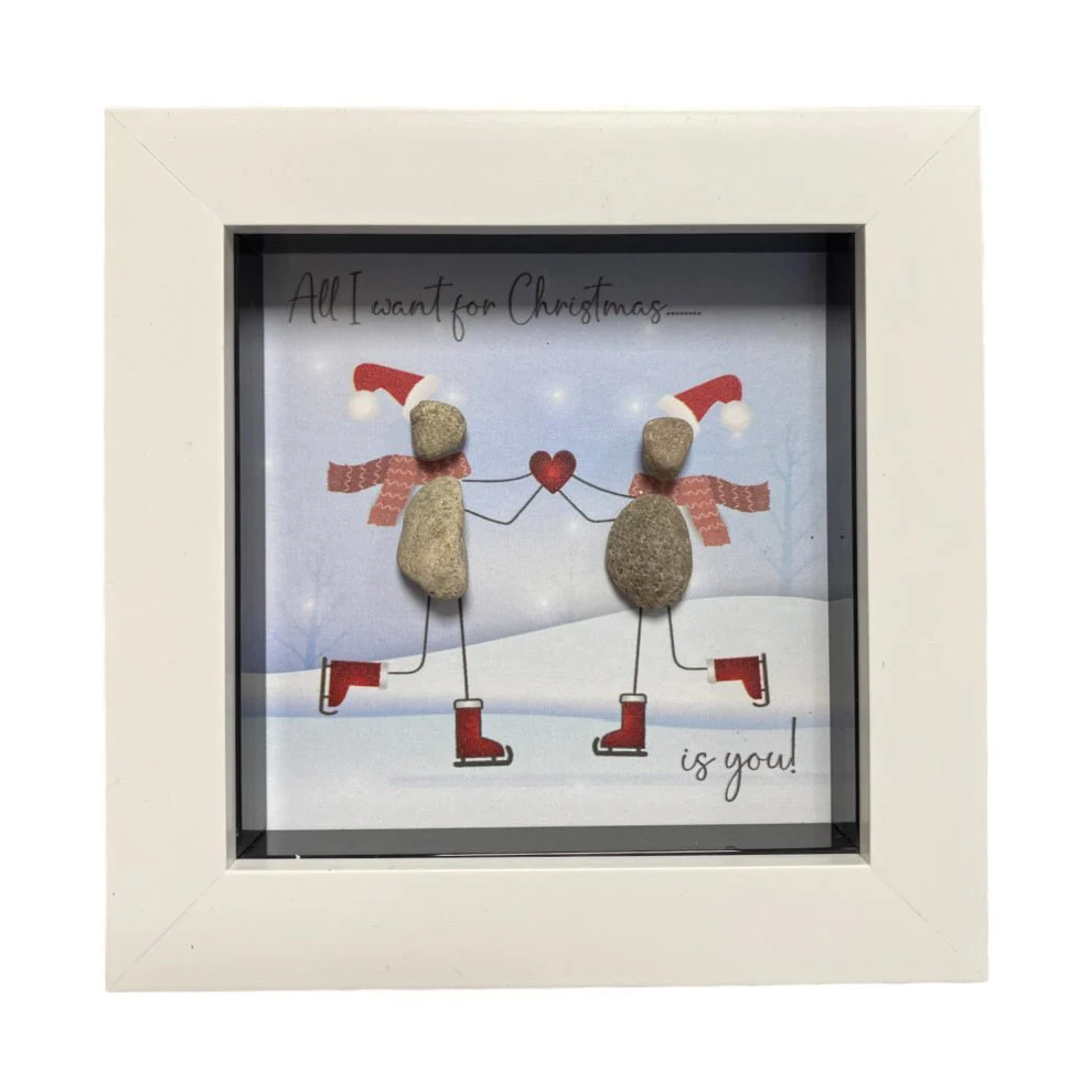Mini Pebble Art All I want for Christmas... is you! - White