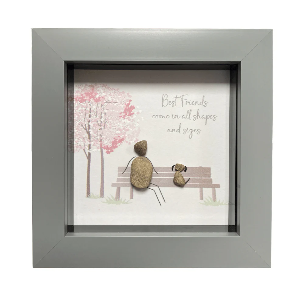 Mini Pebble Art Best Friends Come in all Shapes And Sizes - Grey