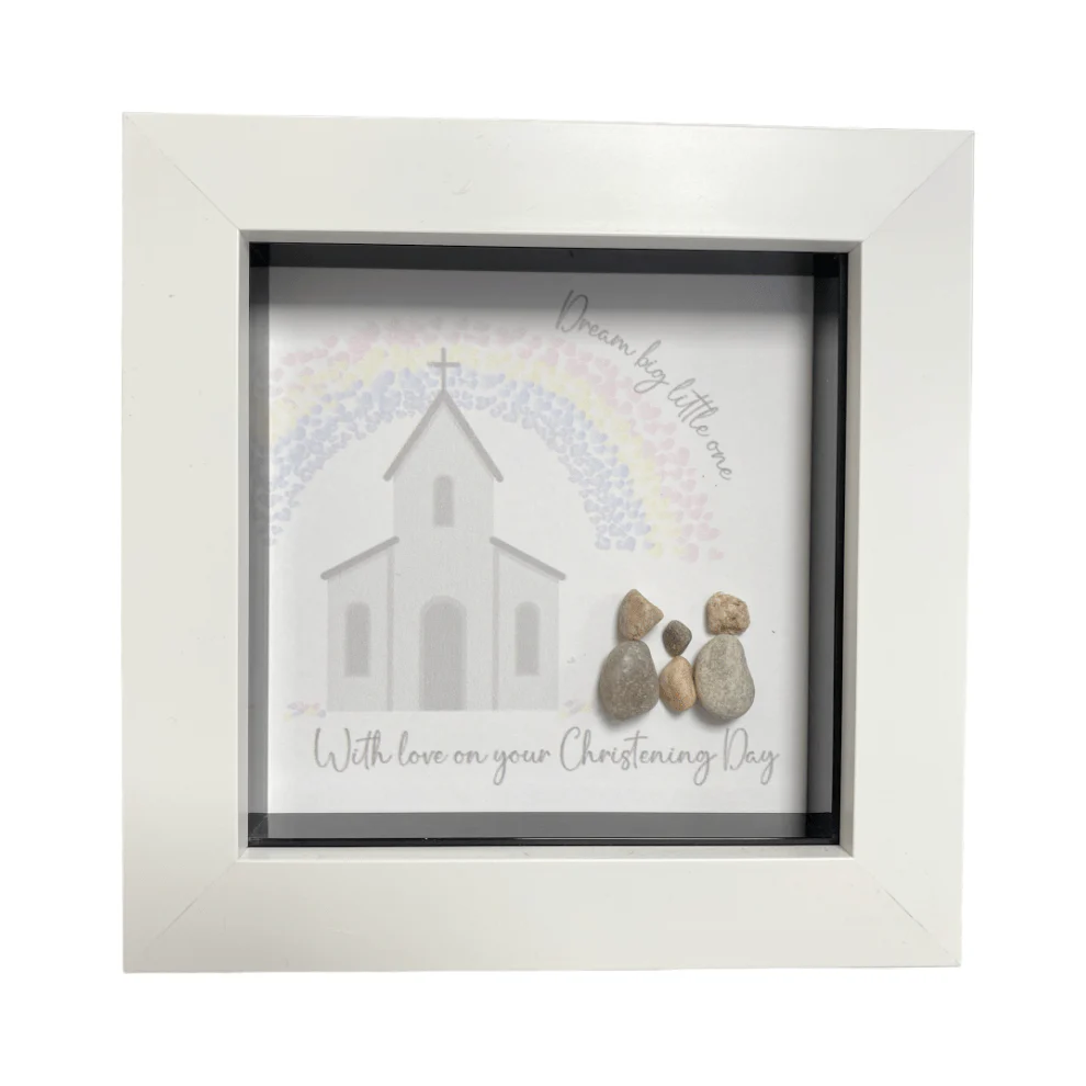 Mini Pebble Art Dream Big, Little One... Christening - White