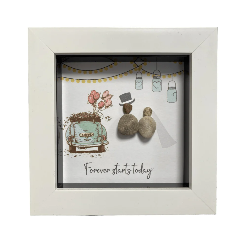 Mini Pebble Art Forever Starts Today - White