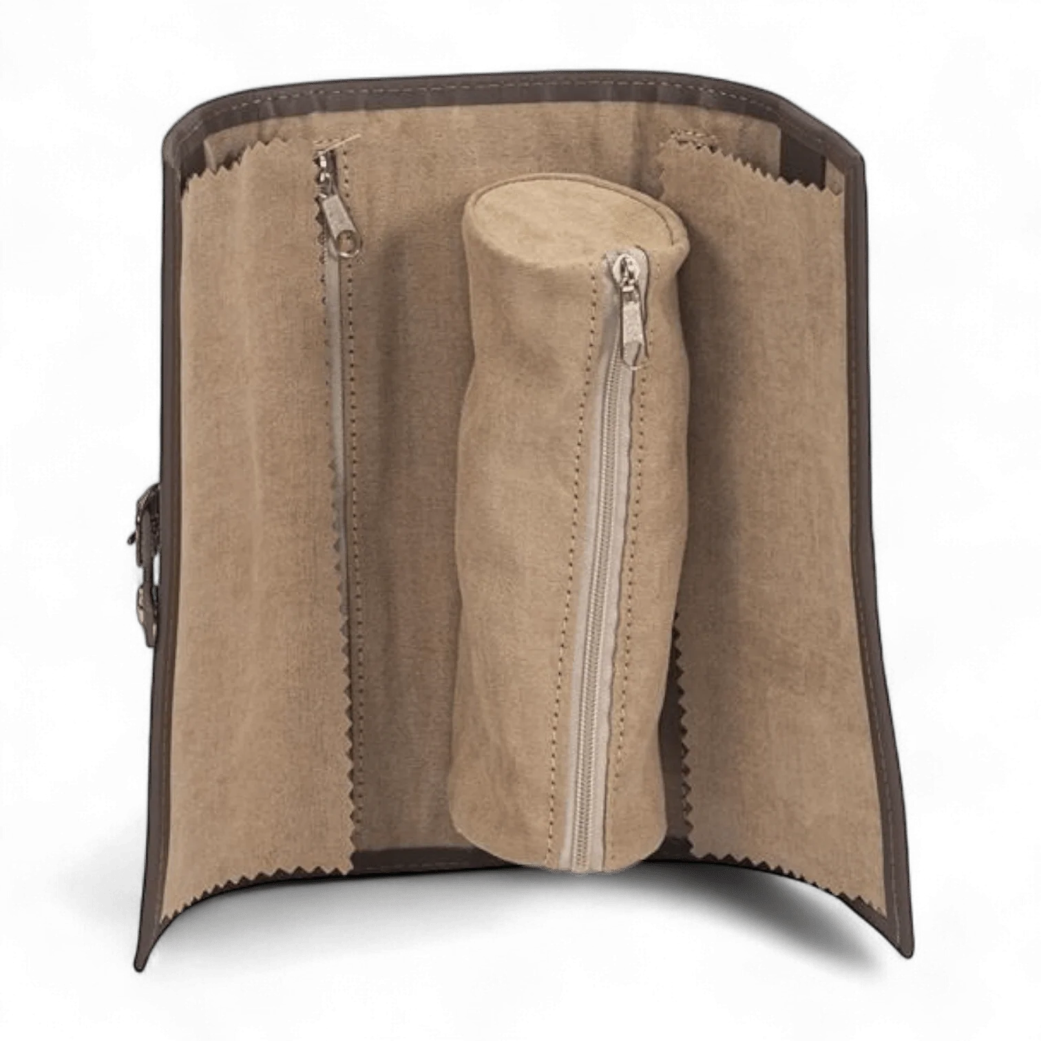 Mink Bonded Leather Jewellery Roll - Image 2