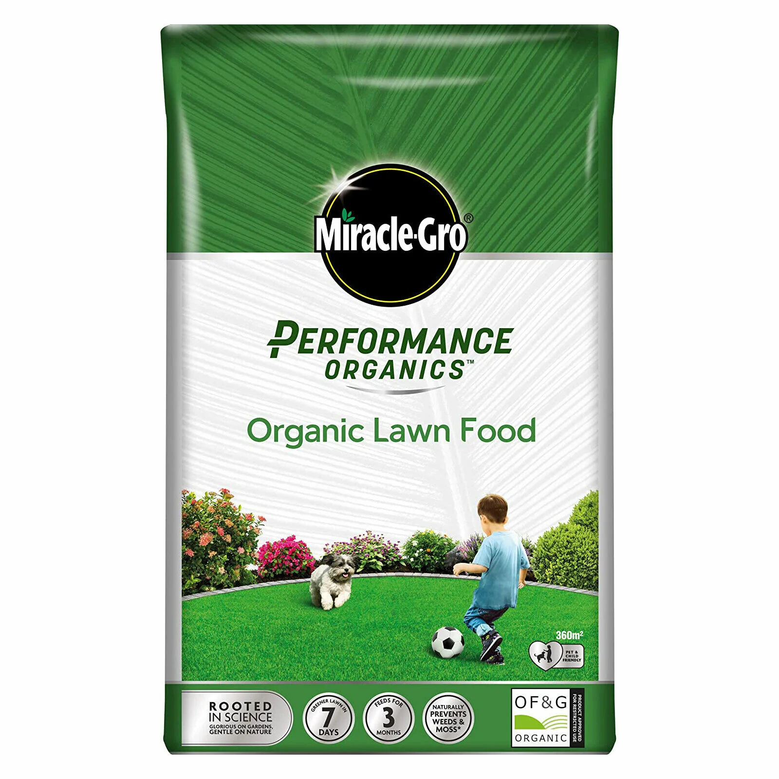 Miracle-Gro Performance Organics Lawn Food 360m2 9.1kg