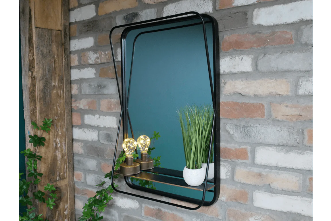 Mirror With Shelf Rectangular 70cm