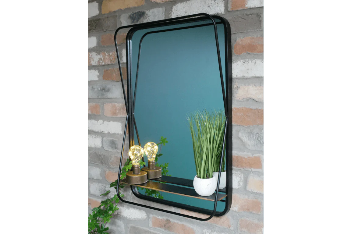 Mirror With Shelf Rectangular 70cm - Image 4