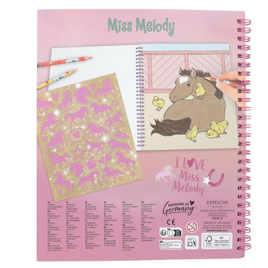 Miss Melody Colouring Book with Sequins - Image 3