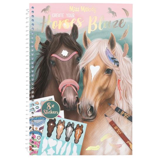 Miss Melody Create Your Horses Blaze Colouring Book