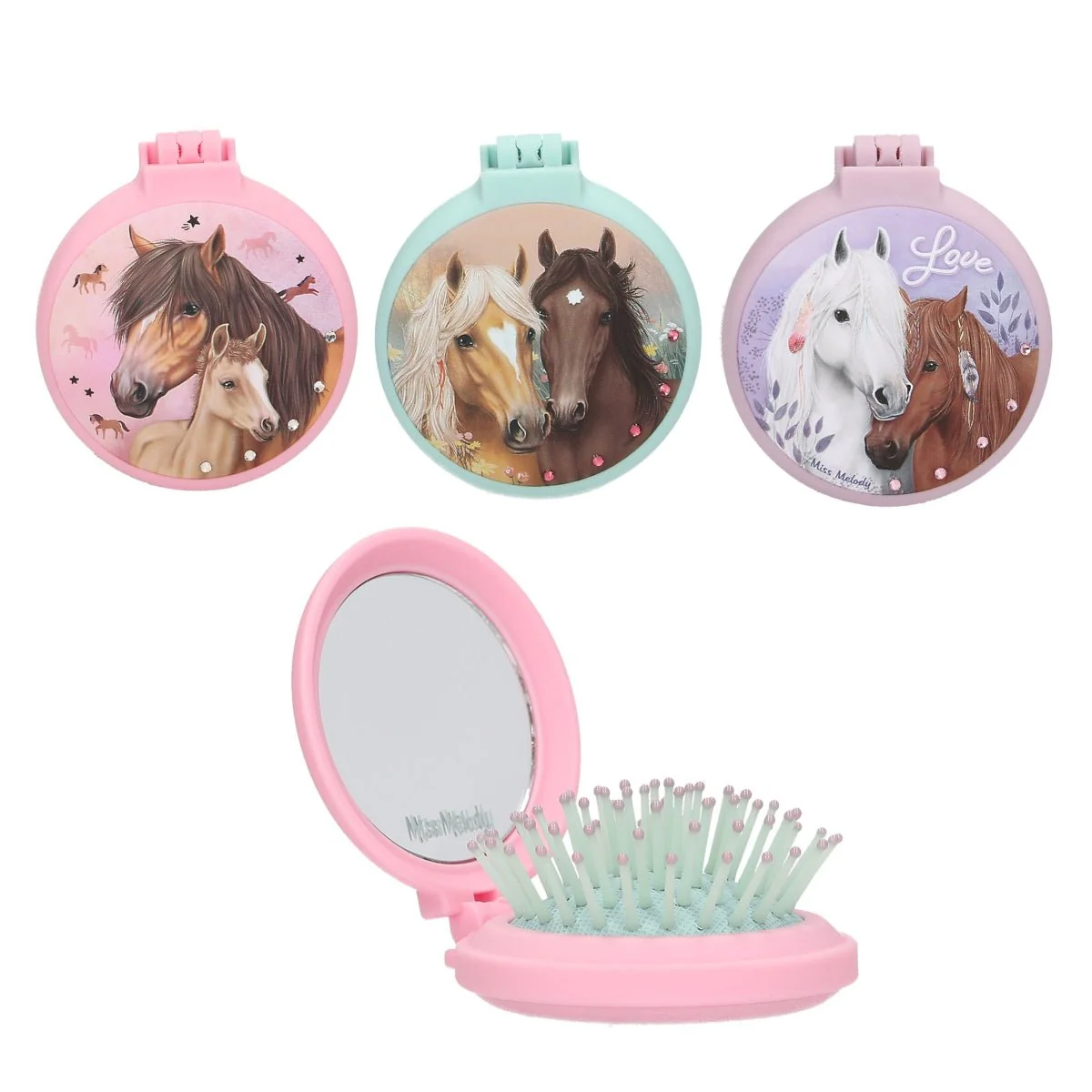 Miss Melody Folding Hairbrush Assorted Styles