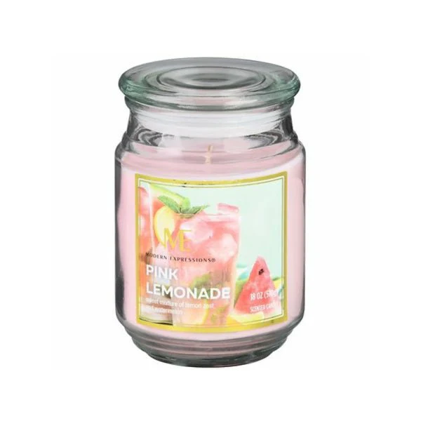 Modern Expressions 18oz Candle Jar 'Pink Lemonade'