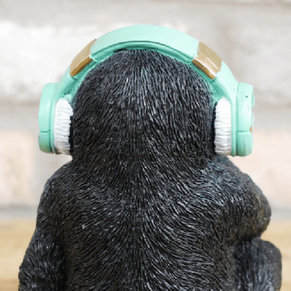 Monkey With Headphones Ornament 17cm - Image 3