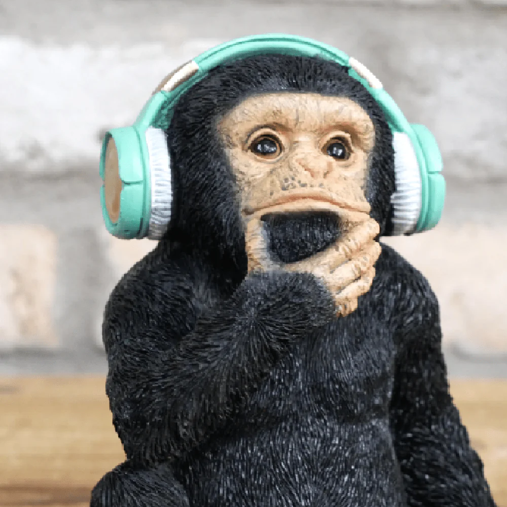 Monkey With Headphones Ornament 17cm - Image 5