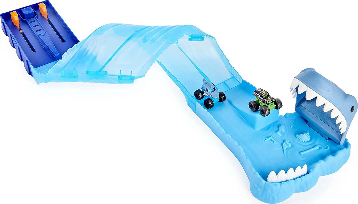 Monster Jam Mini Megalodon Race & Chomp Playset 1:87 scale - Image 3