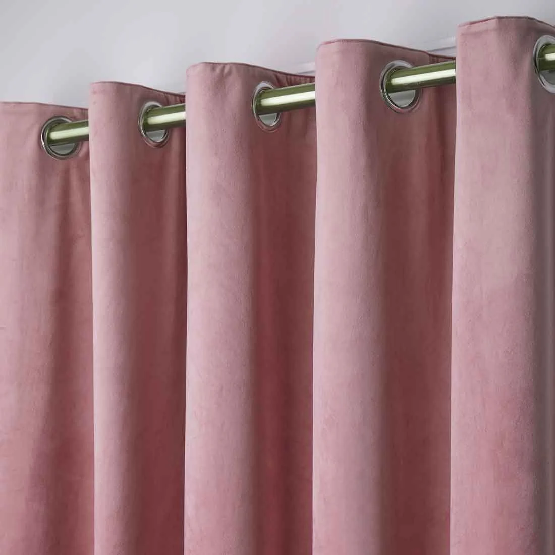 Montrose Blush Blackout Eyelet Curtains 66 x 90 - Image 2