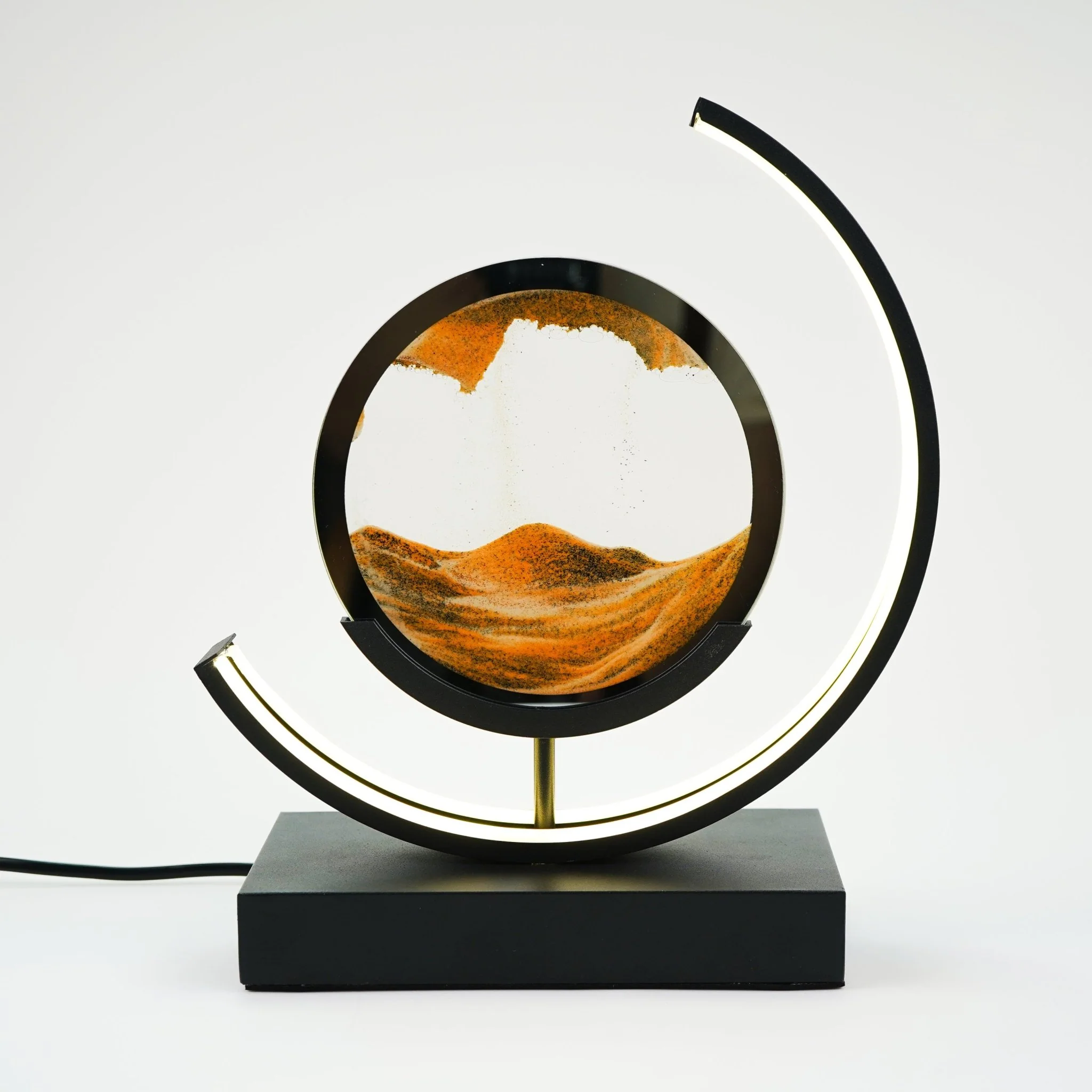 Moodscape Crescent Black-Orange Sand Picture - Image 2
